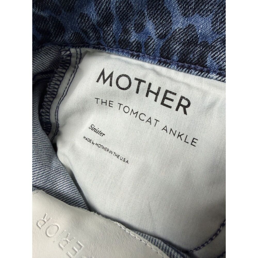 Mother The Tomcat Ankle Sinister Leopard Print Jeans Size 26 - Picture 10 of 13
